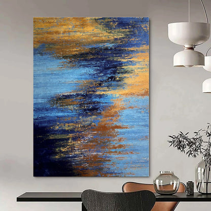 Large Hand-Painted Contemporary Abstract Wall Art for Bedroom Bunk Bed Areas