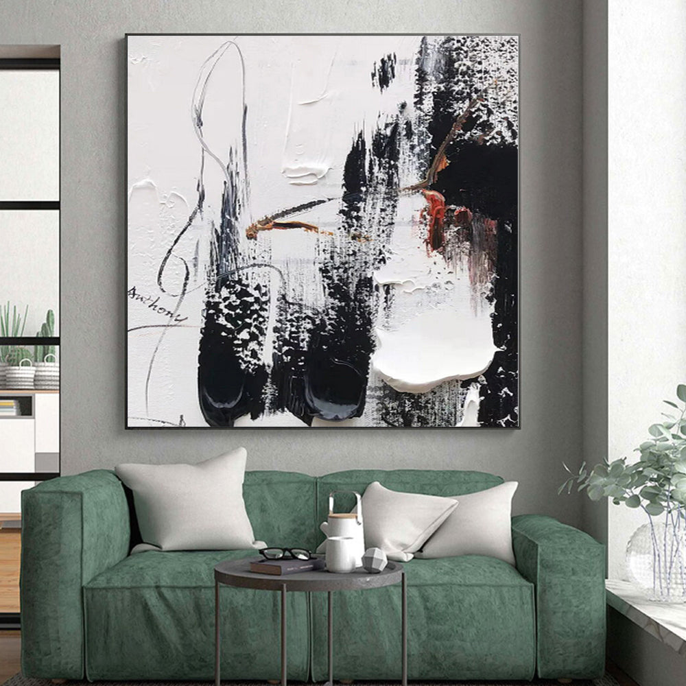 Large-Scale Oversized Hand-Painted Abstract Art for Walk-in Closet Display Wall