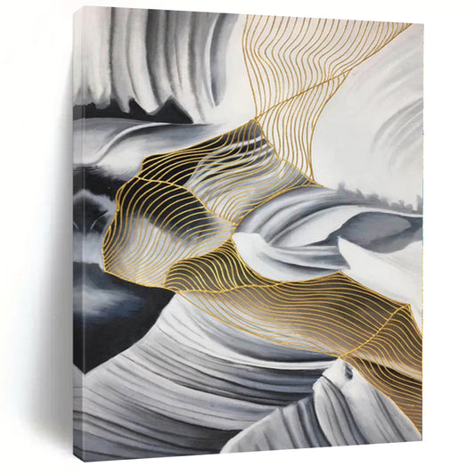 Giant Hand-Painted Abstract Canvas for Nursery Mobile and Crib Bedding Wall