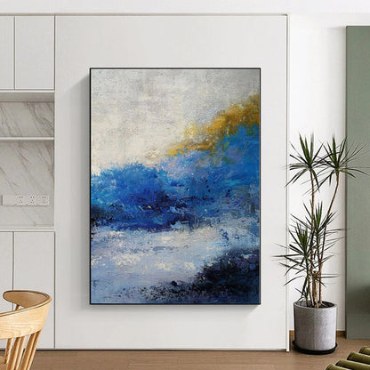 Extra-Large Custom Abstract Canvas for Family Room Feature Wall