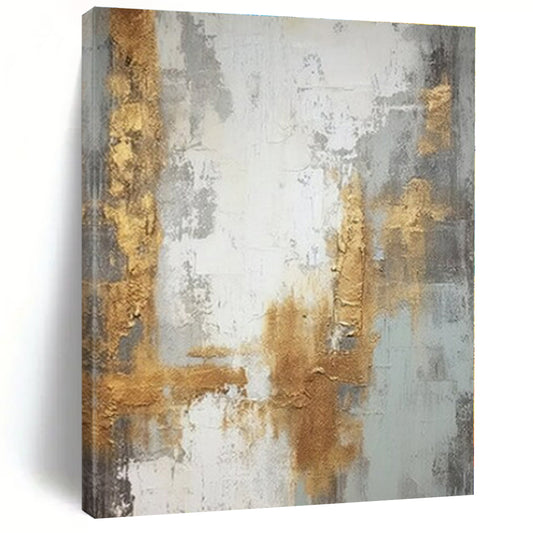 Oversized Hand-Painted Contemporary Abstract Mural for Office Collaboration Spaces