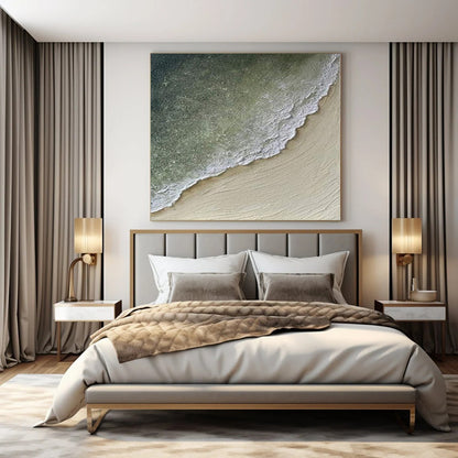 Extra-Huge Hand-Painted Modern Abstract Canvas for Family Home Outdoor Patios