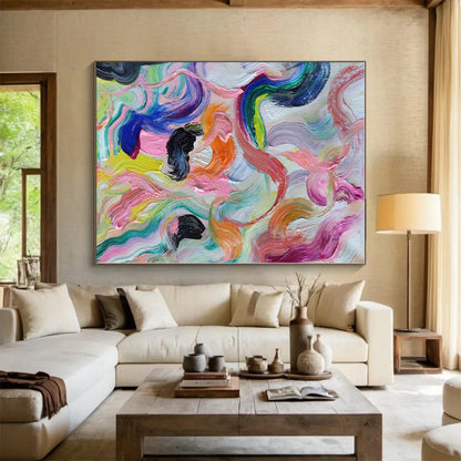 Super-Sized Custom Abstract Wall Art for Home Craft Room Storage Wall