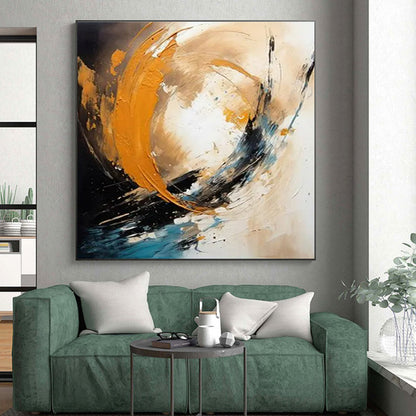Oversized Contemporary Abstract Canvas for Reading Nook Relaxing Retreat