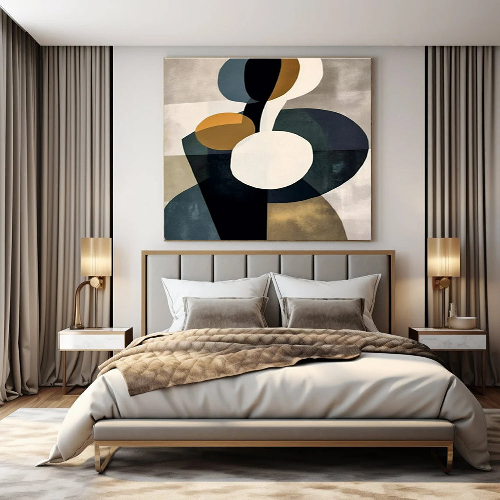 Whimsical Watercolor Hand-Painted Abstract Mural for Dreamy Bedrooms
