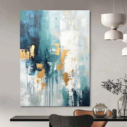 Gigantic Hand-Painted Modern Abstract Art for Family Home Libraries