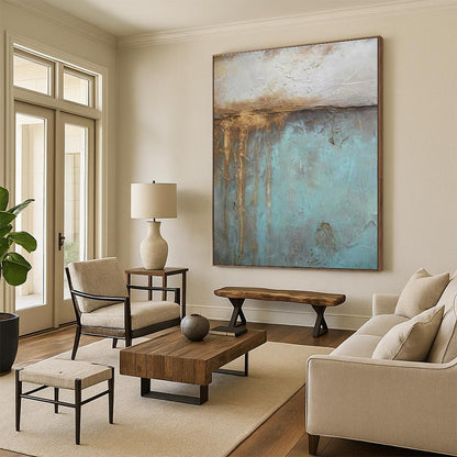 Colossal Tailored Hand-Painted Abstract Wall Art for Home Craft Room Storage Wall LargeART0629