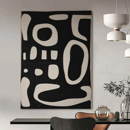 Large Hand-Painted Contemporary Abstract Wall Art for Family Home Mudrooms