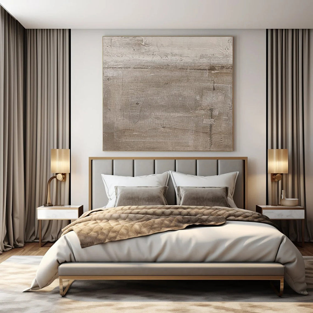 Large Hand-Painted Contemporary Abstract Family Reunion Mural for Banquet Hall Celebration Walls