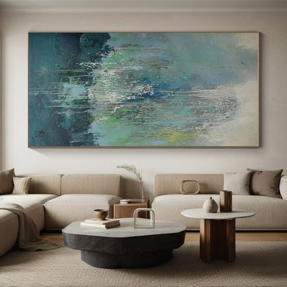 Super-Sized Custom Hand-Painted Abstract Canvas for Commercial Interiors LargeART0638